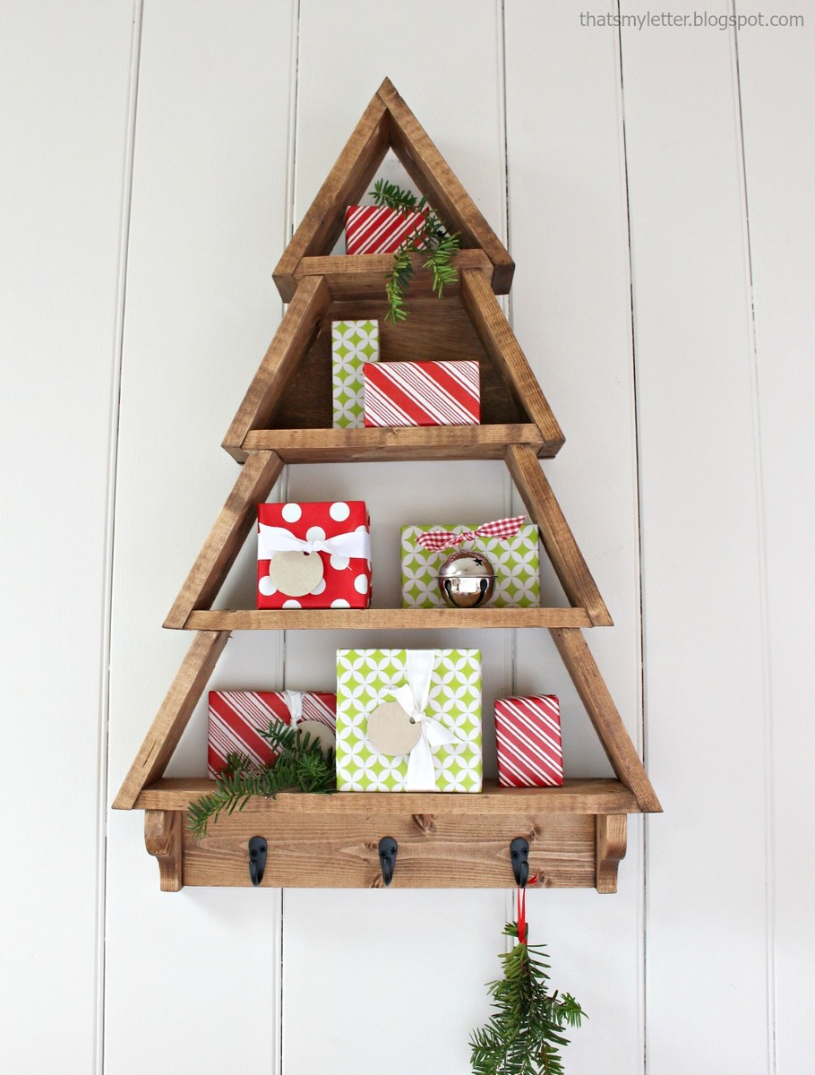 Ana White Tree Wall Shelf DIY Projects